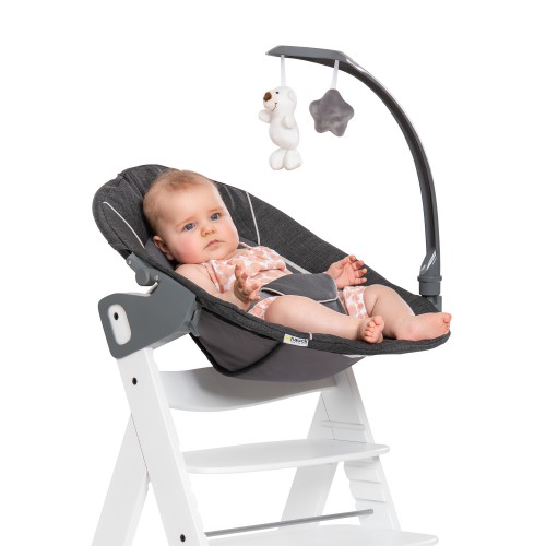 Șezlong Alpha Bouncer Deluxe 2in1 Melange Grey image 1