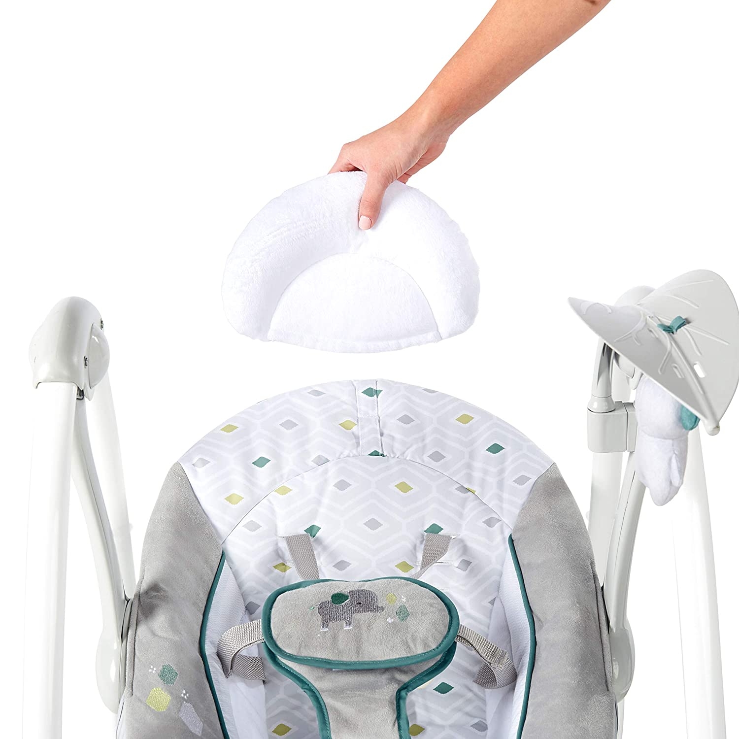 Ingenuity - Leagan portabil ConvertMe Swing 2 Seat Battery-Saver, Nash image 5
