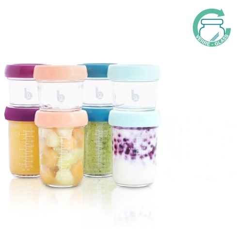 Babymoov - Set 8 boluri gradate din sticla, 120 ml / 240 ml