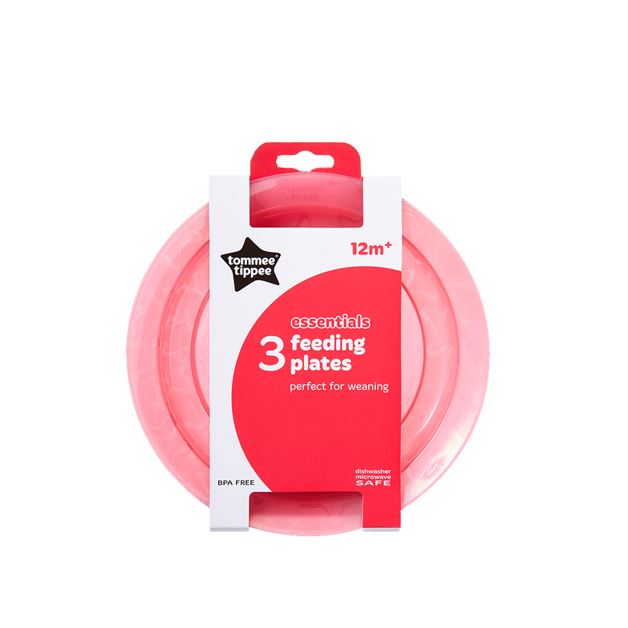 Set farfurii, Tommee Tippee, Essentials, 3 buc, Roz image 1