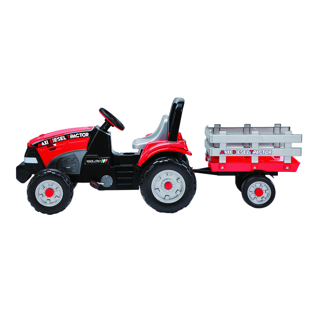Maxi Diesel Tractor, Peg Perego, w/trailer
