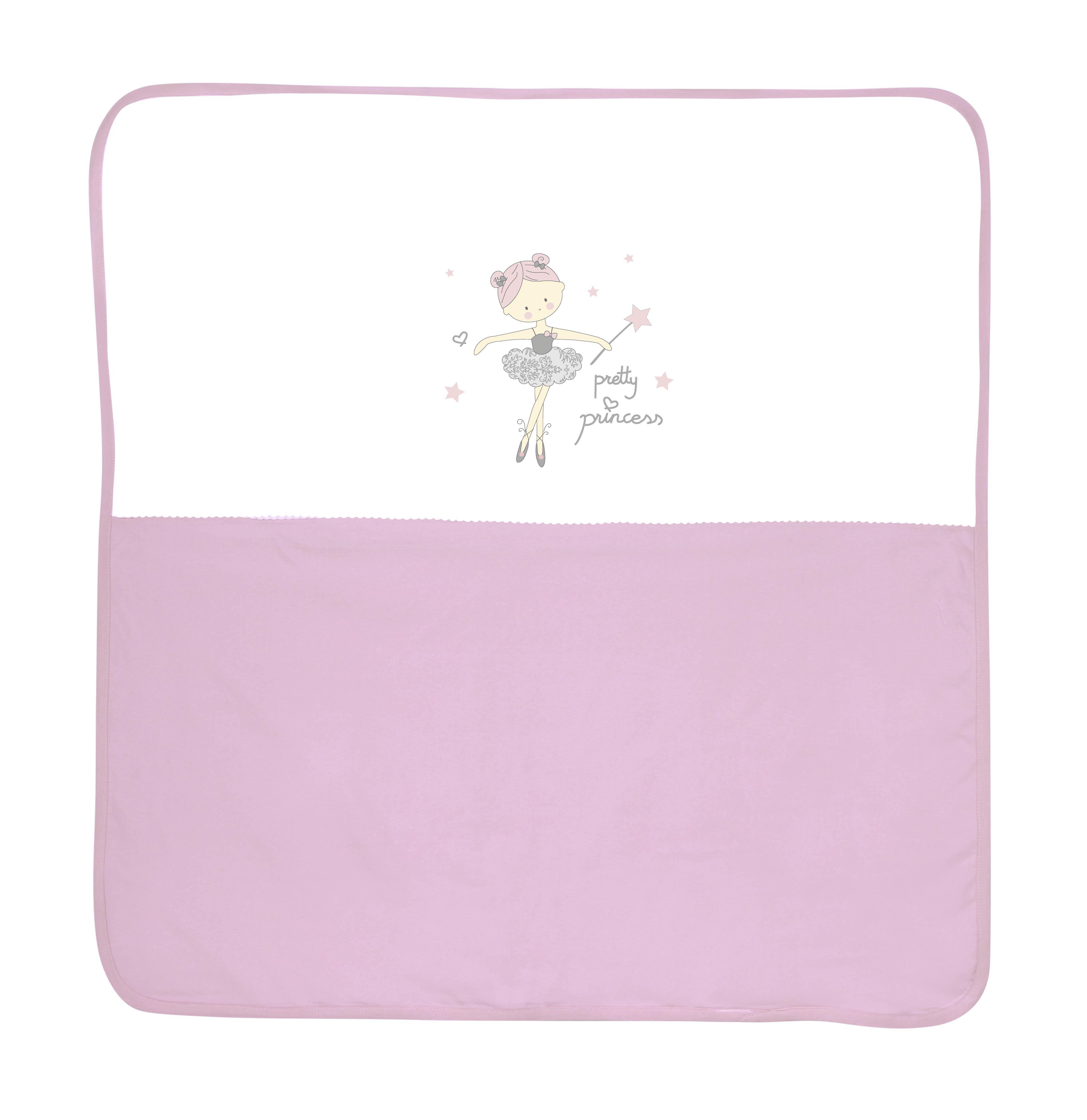 Patura bumbac bebe, ZA ZA, 90x90 cm, Pink