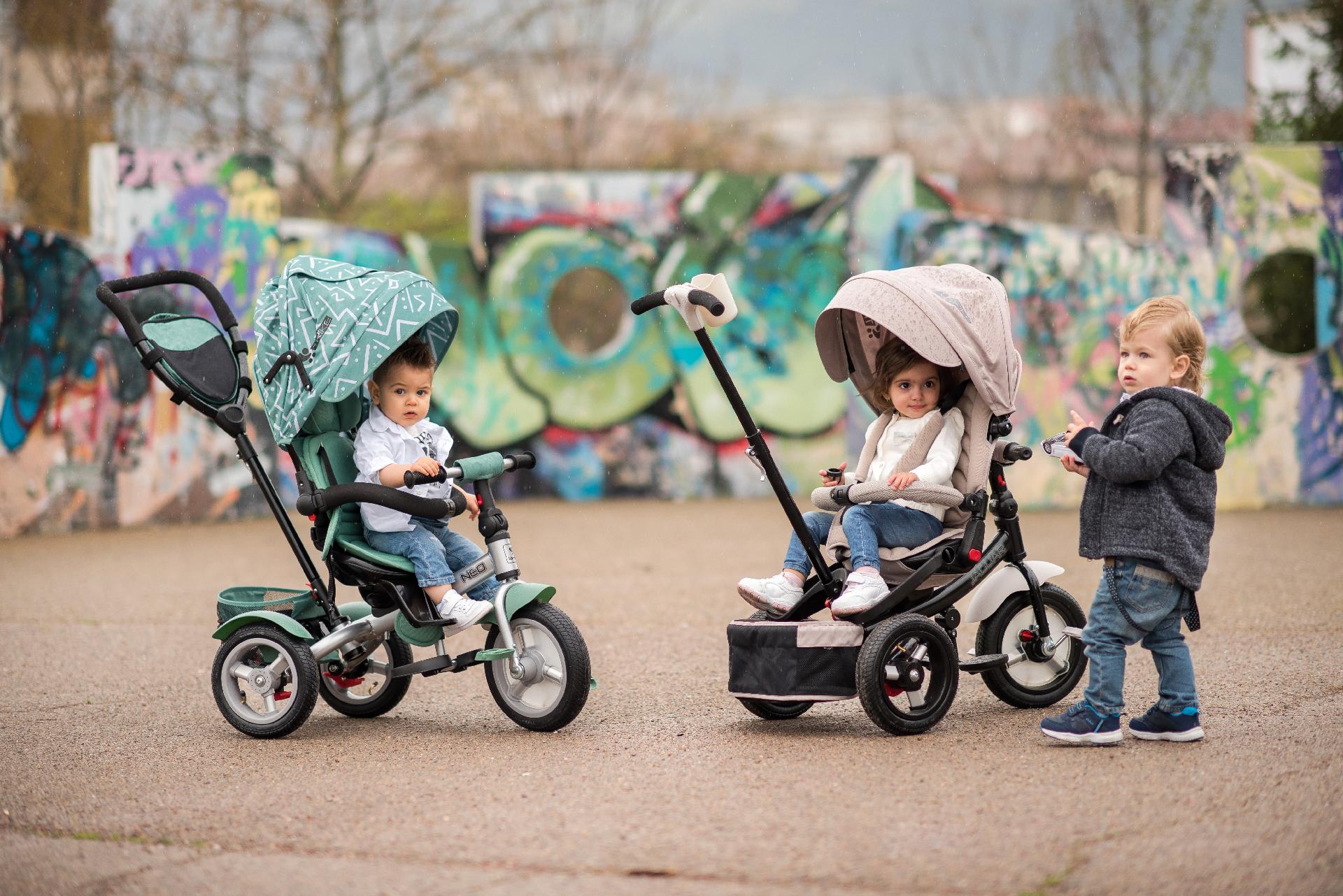 Tricicleta NEO AIR Wheels, Grey Luxe