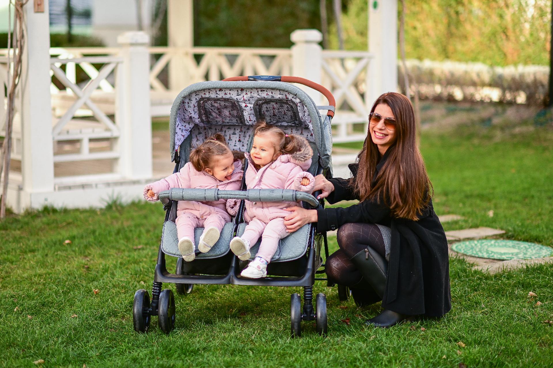 CARUCIOR PENTRU GEMENI TWIN, Steel Grey image 5