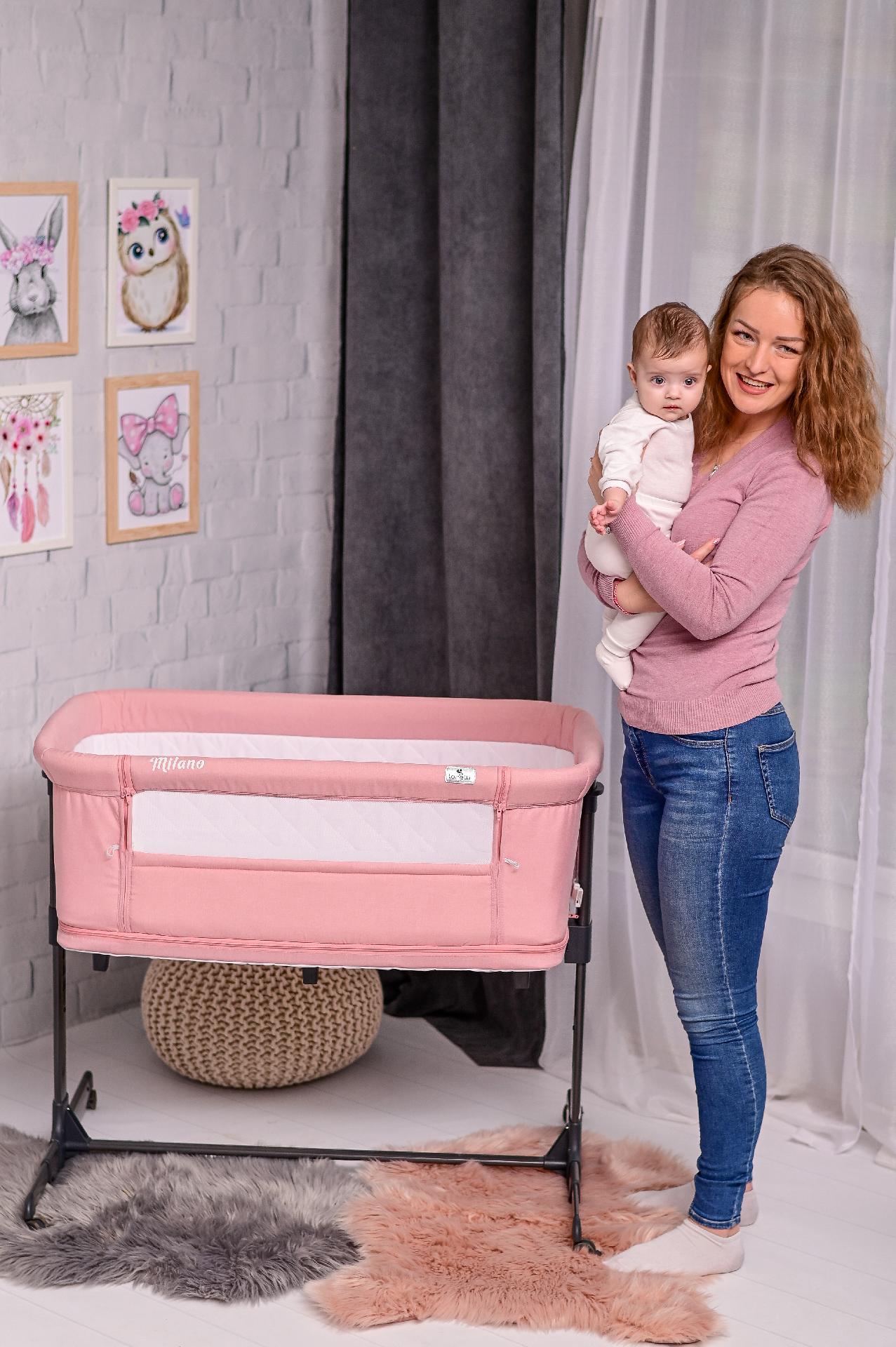 Patut 2 in 1 Co Sleeper, Milano, Pink image 1
