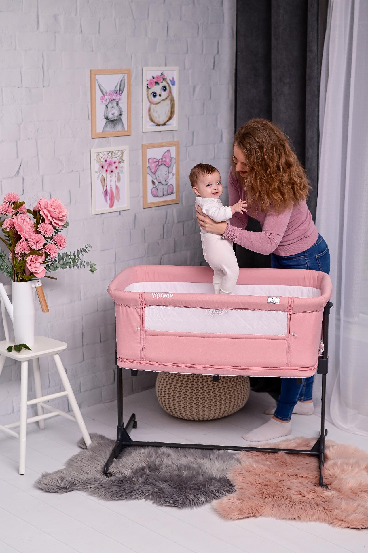 Patut 2 in 1 Co Sleeper, Milano, Pink image 3
