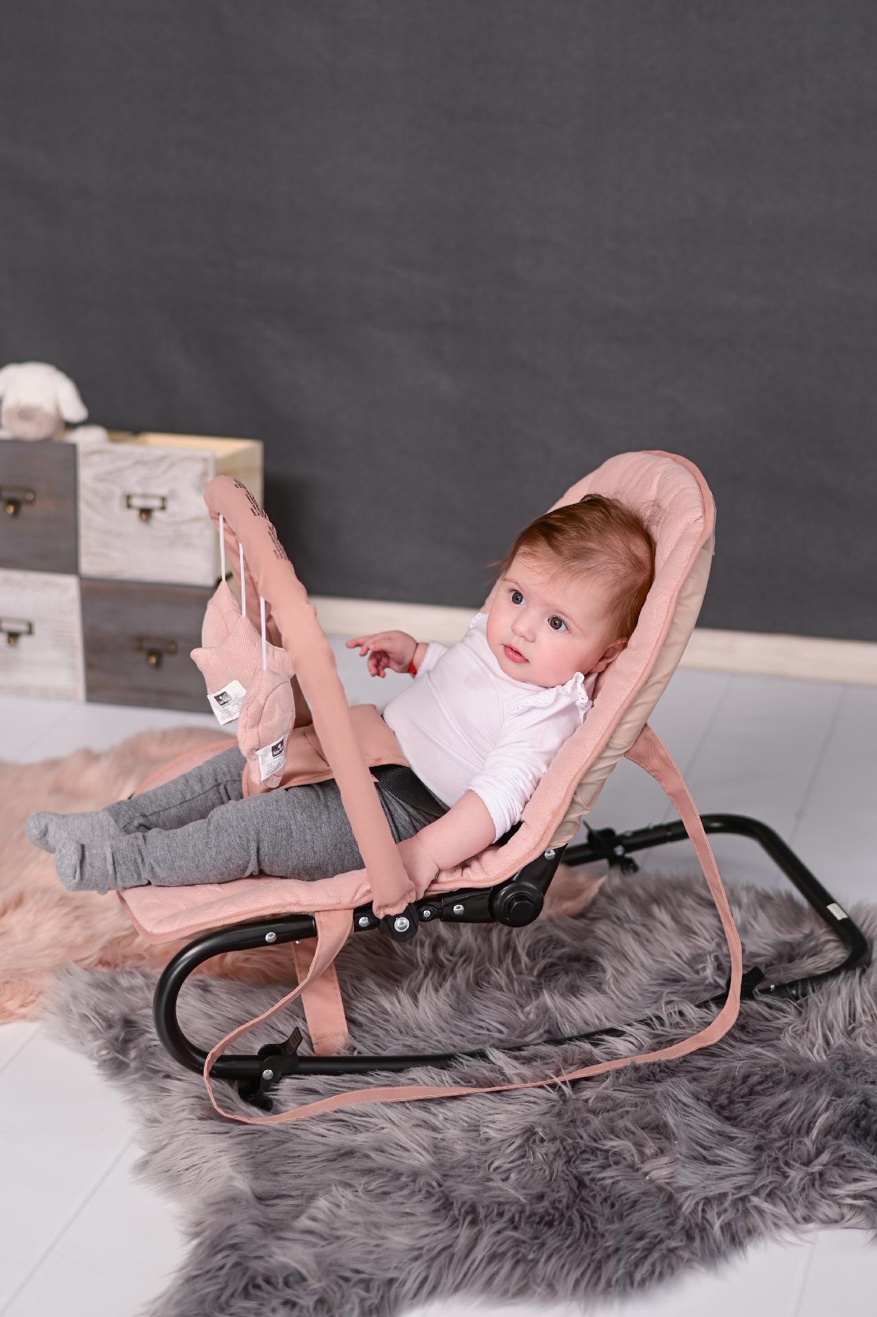 Fotoliu balansoar Rock Star Luxe, Cool Grey Stars image 1