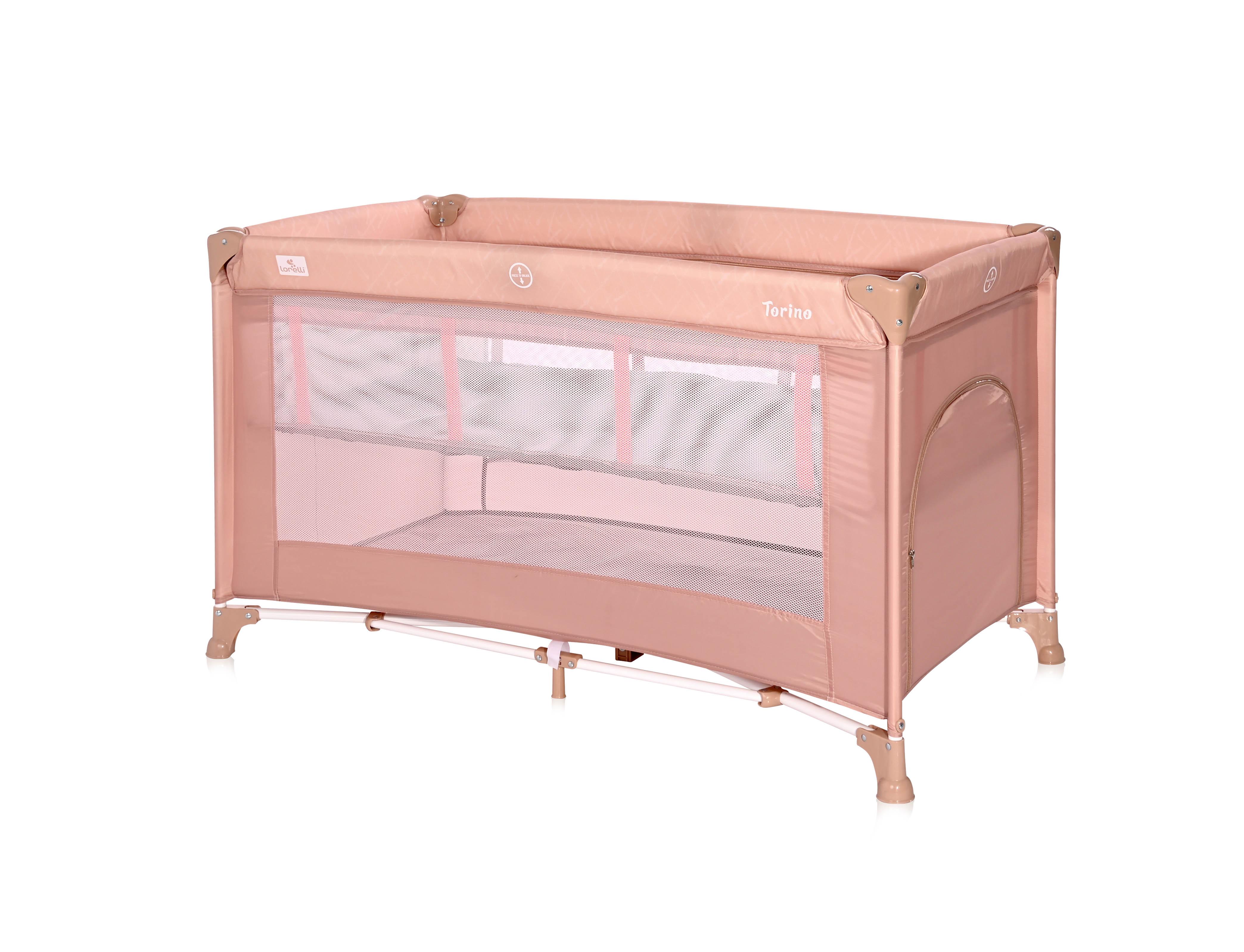 Patut pliabil Torino, 2 nivele, Misty Rose image 4