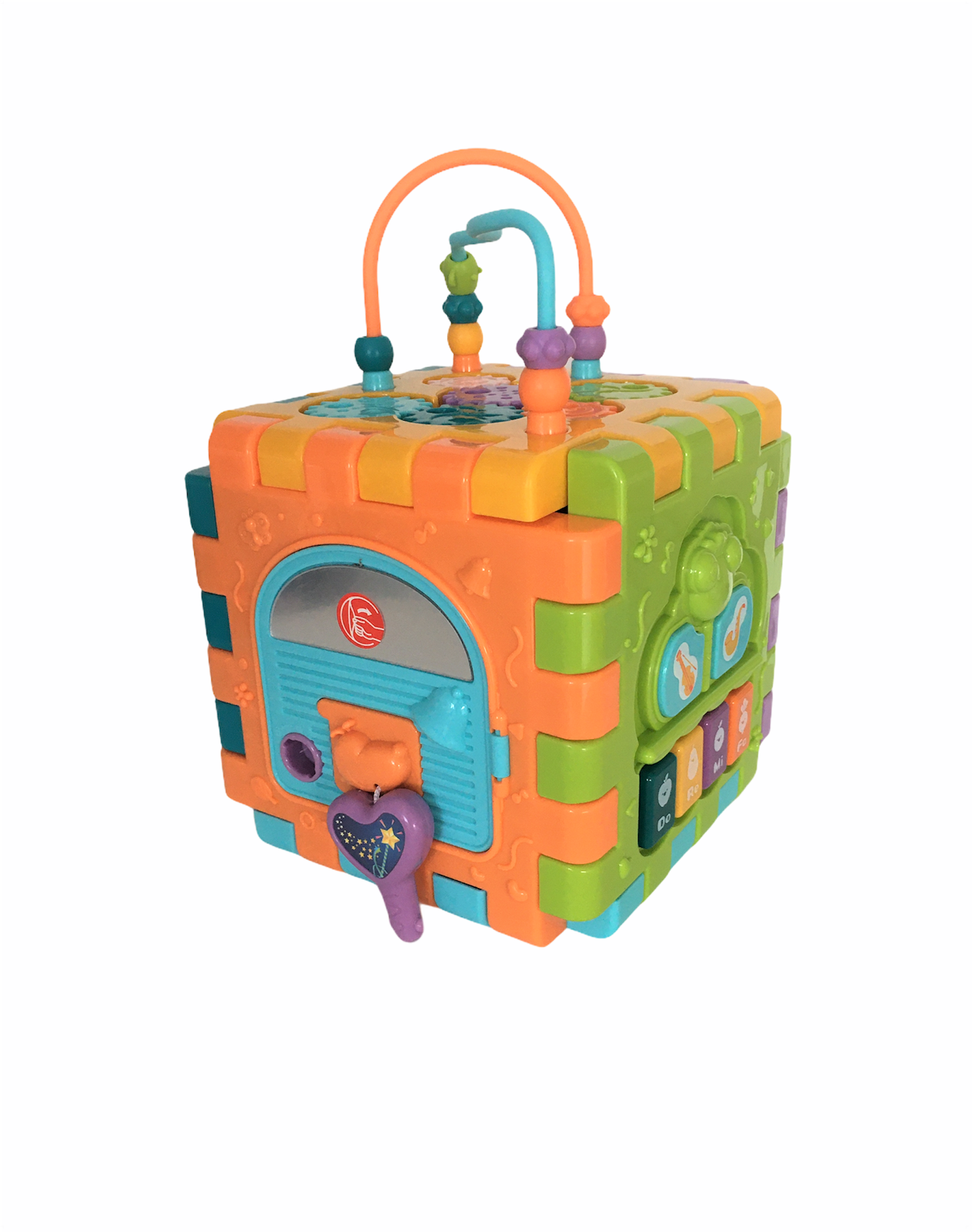 Cub de activitati, 10 piese, interactiv, multicolor image 3