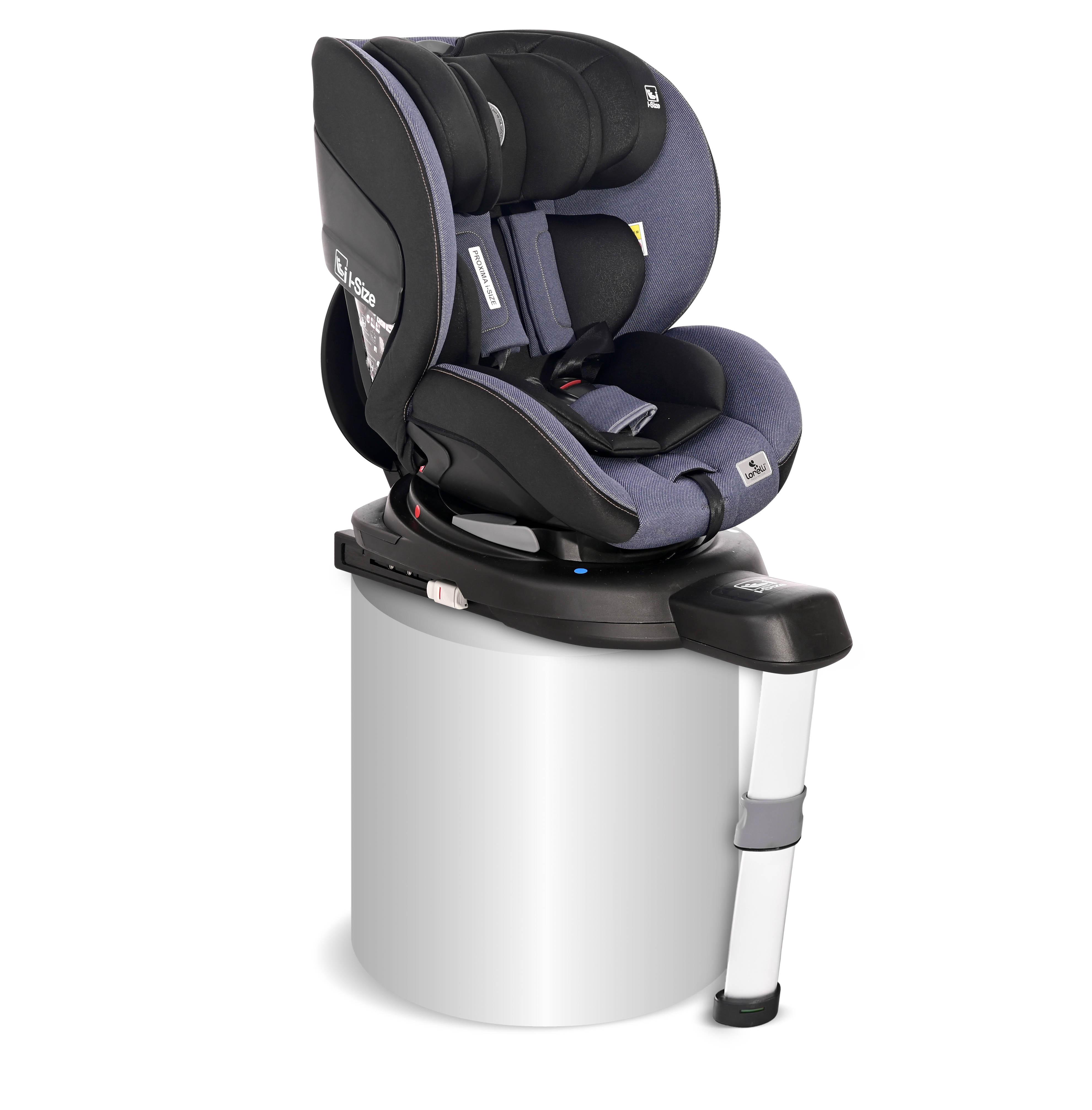 Scaun auto, Proxima, I-Size, Isofix, rotativ, 40-105 cm, Blue & Black image 4