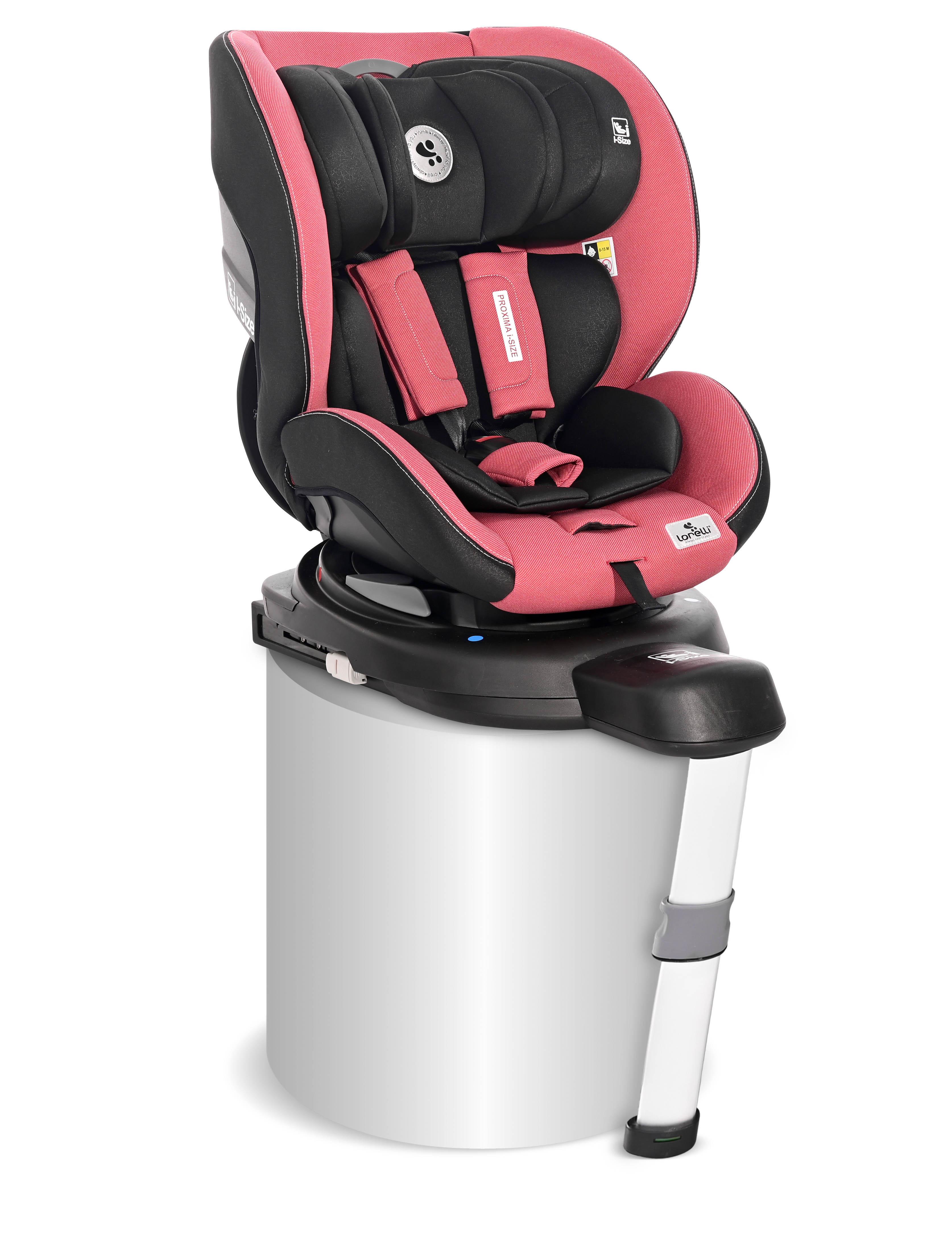 Scaun auto, Proxima, I-Size, Isofix, rotativ, 40-105 cm, Red & Black image 4