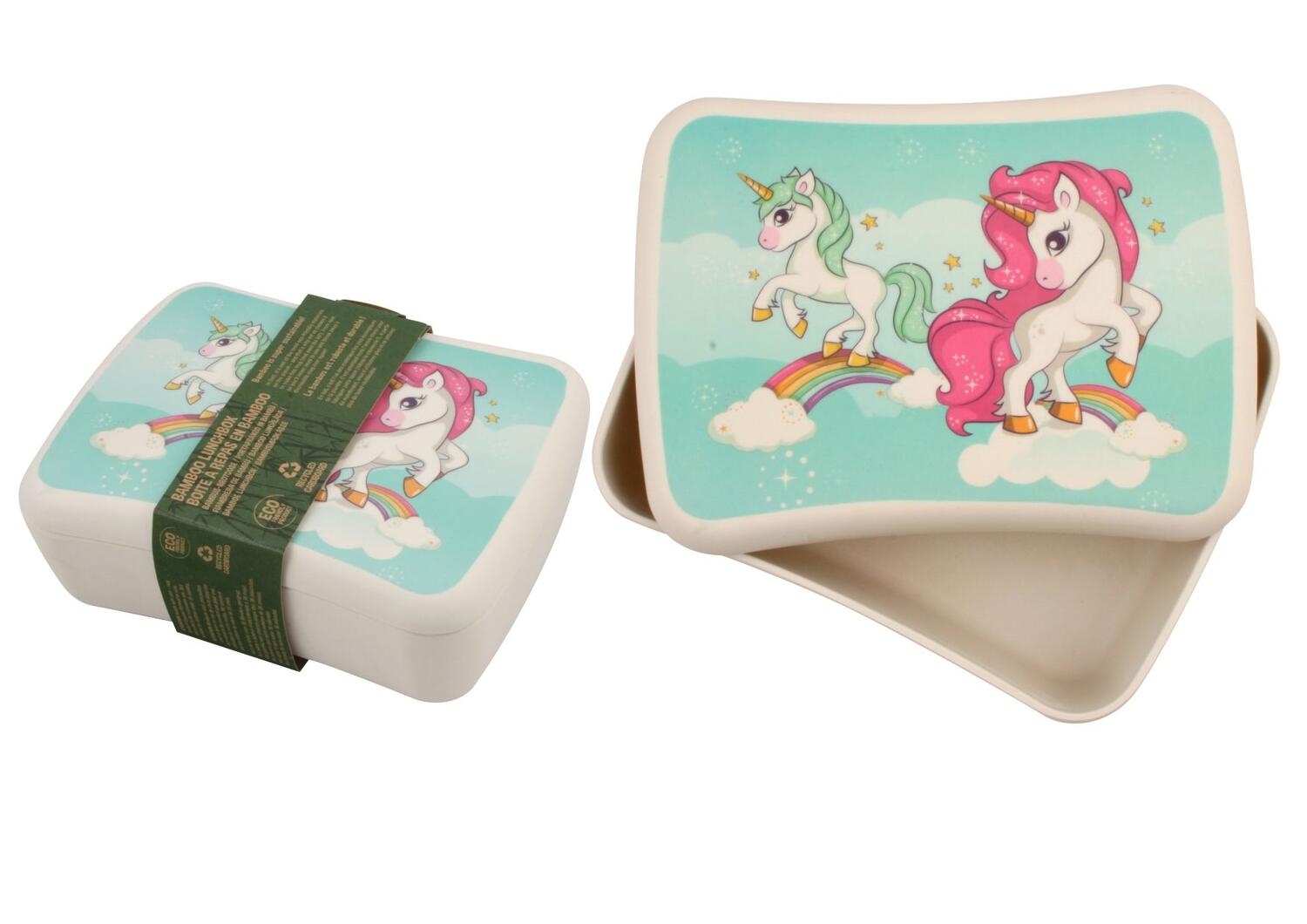Cutie pentru pranz din bambus - Unicorn image 1