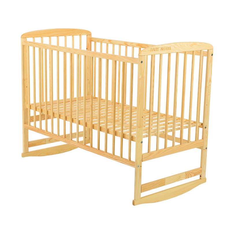 BabyNeeds - Patut din lemn Ola 120x60 cm, Natur image 6