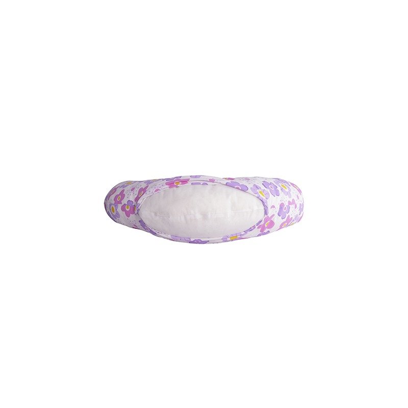 BabyNeeds - Perna multifunctionala Enjoy, Cu husa detasabila din bumbac, Floricele mov image 2