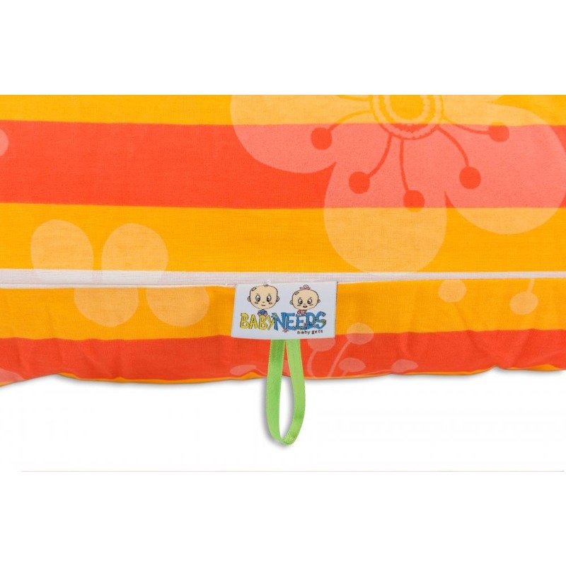 BabyNeeds - Perna 3 in 1 pentru gravide si bebelusi Soft Plus, Cu husa detasabila din bumbac, Curcubeu image 2