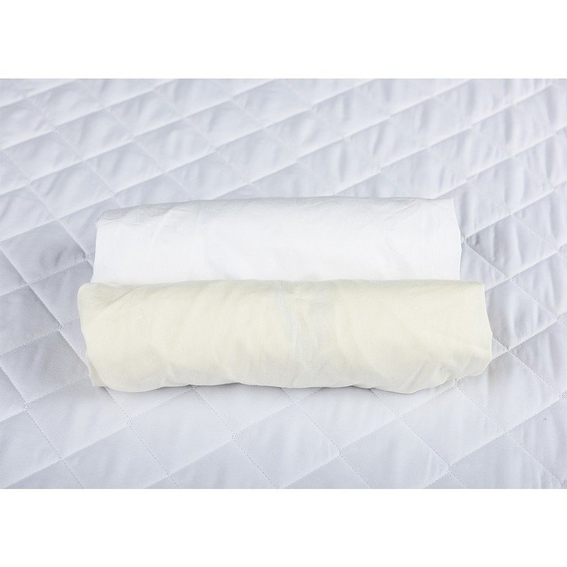 BabyNeeds - Set 2 cearceafuri cu elastic 120x60 cm, Crem+Alb image 1