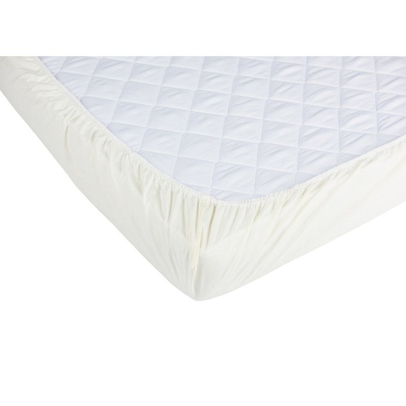 BabyNeeds - Set 2 cearceafuri cu elastic 120x60 cm, Crem+Alb image 2