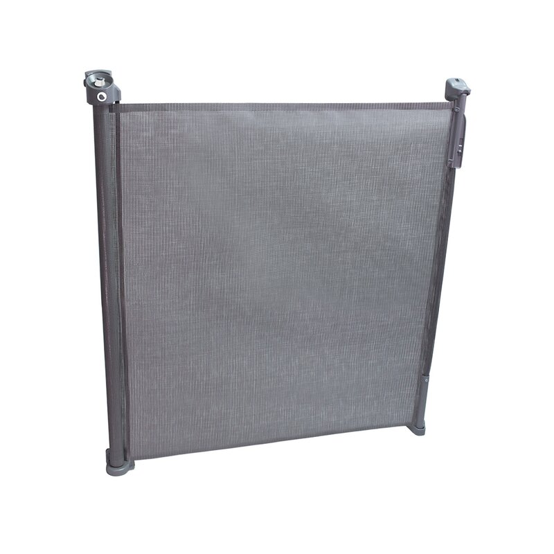 Lionelo - Poarta de siguranta cu suruburi Tulia , Textila, Retractabila din Poliester, 140 cm, Gri image 1