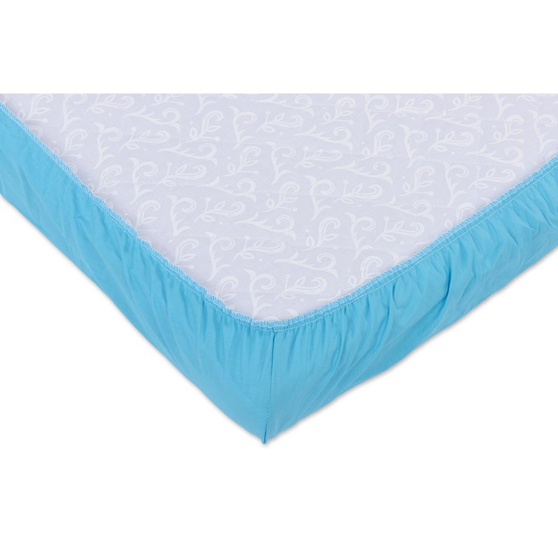 BabyNeeds - Set 2 cearceafuri cu elastic 120x60 cm, Bleu+Crem image 2