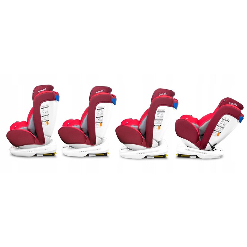 Lionelo - Scaun auto Bastiaan Pozitie de somn, Rotire 360 grade, 0-36 Kg, cu Isofix, Rosu image 3