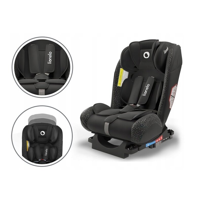 Lionelo - Scaun auto Sander Spatar reglabil, Pozitie de somn, 0-36 Kg, cu Isofix, Negru image 5