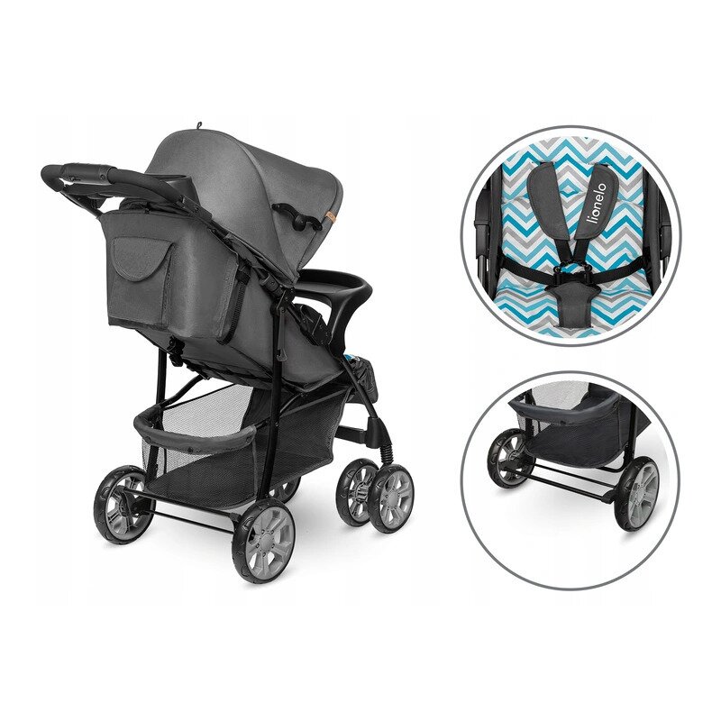 Lionelo - Carucior sport Emma Plus Scandi Cu accesorii, Albastru image 6