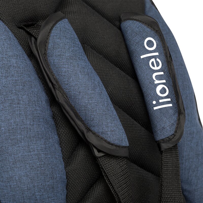 Lionelo - Tricicleta Tris Jeans Mecanism de pedalare libera, Suport picioare, Control al directiei, Scaun reversibil, Rotire 360 grade, Pliabila, Albastru image 21