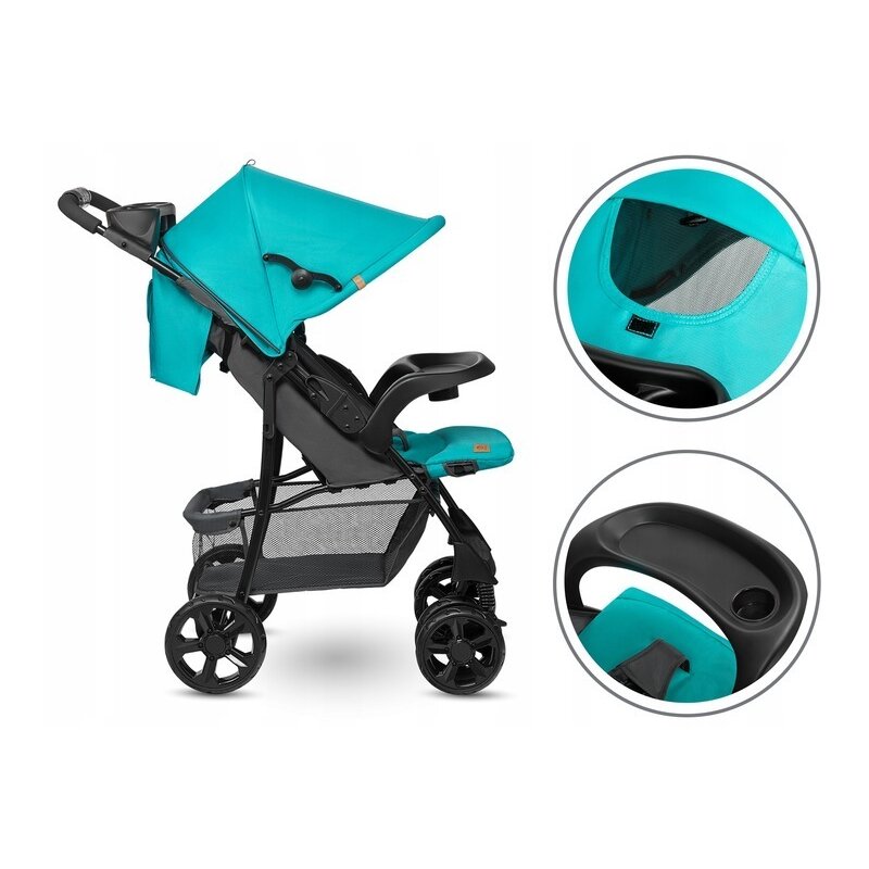 Lionelo - Carucior sport Emma Plus Vivid Cu accesorii, Turcoaz image 10