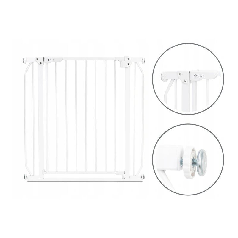 Lionelo - Poarta de siguranta prin presiune Truus Slim, 105 cm, Alb image 6