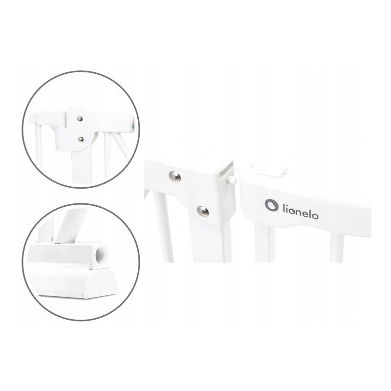Lionelo - Poarta de siguranta prin presiune Truus Slim, 105 cm, Alb image 7