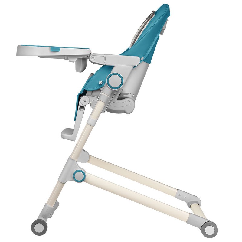 Lionelo - Scaun de masa Reglabil Cora Ocean Pliabil din Metal, Plastic, Bumbac, Albastru image 12