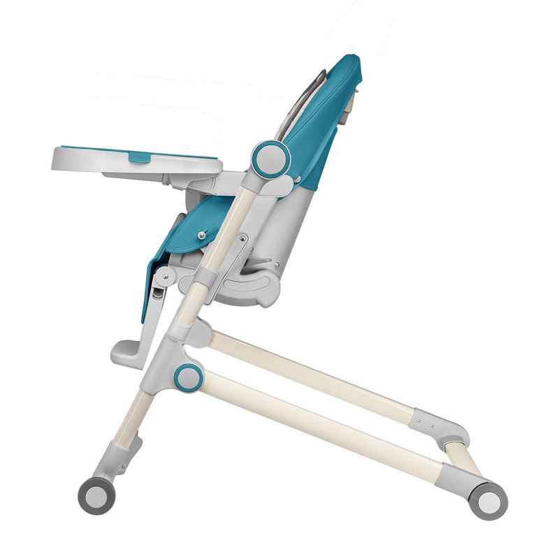 Lionelo - Scaun de masa Reglabil Cora Ocean Pliabil din Metal, Plastic, Bumbac, Albastru image 19