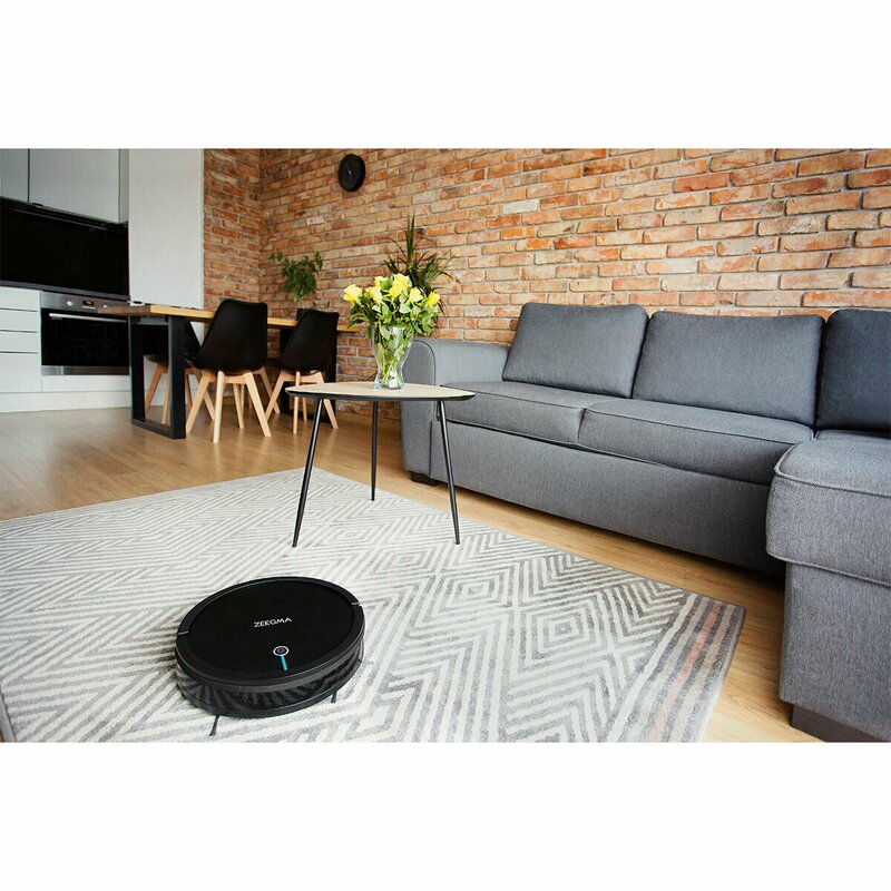 Zeegma - Robot de aspirare cu aplicatie WiFi si rezervor de apa, 1500 PA, Zonder Robo, Negru image 6