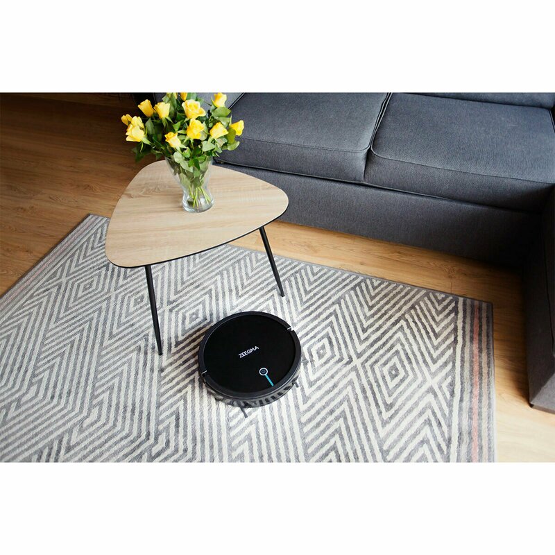 Zeegma - Robot de aspirare cu aplicatie WiFi si rezervor de apa, 1500 PA, Zonder Robo, Negru image 8