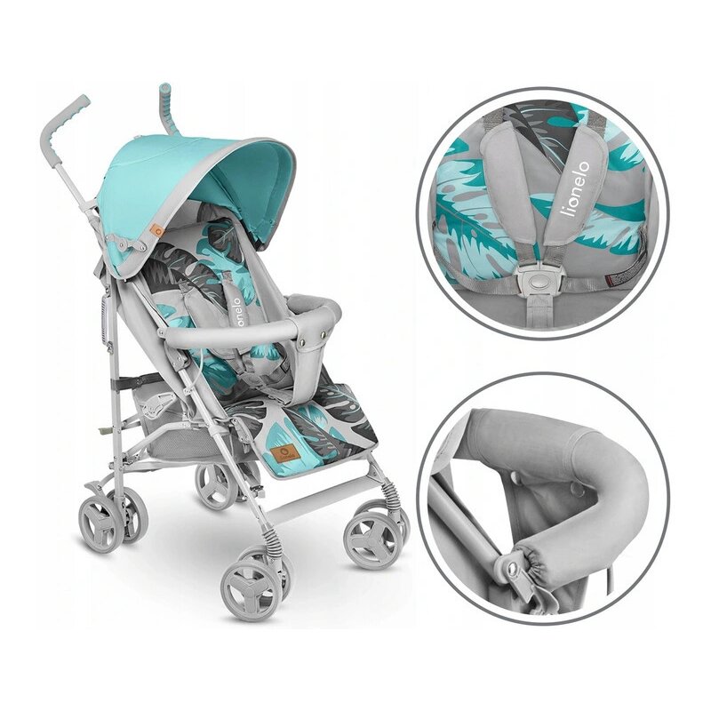 Lionelo - Carucior sport Elia Tropical Cu accesorii, Turcoaz image 5