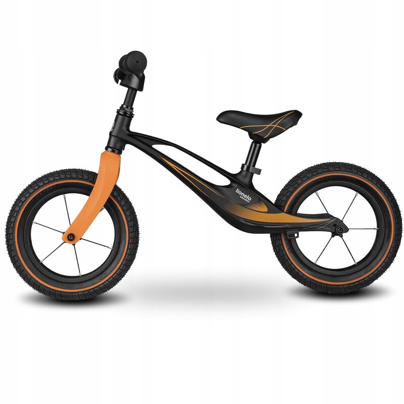 Lionelo - Bicicleta cu roti gonflabile, fara pedale, 12 , Bart Air , Negru image 4