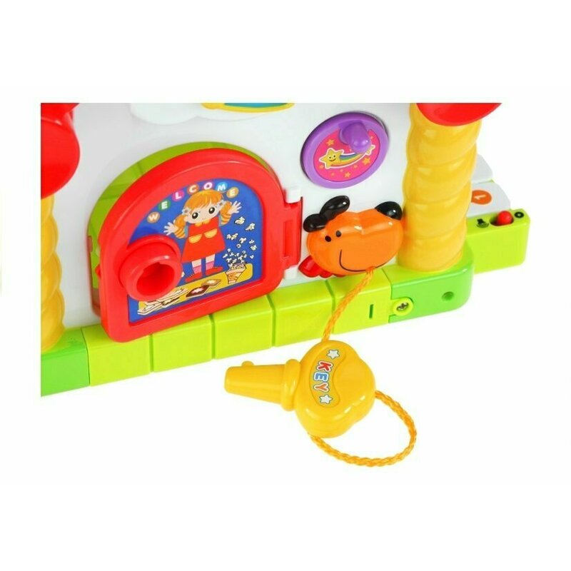 Hola Toys - Casuta educativa, Happy House, Cu sortator si pian image 10