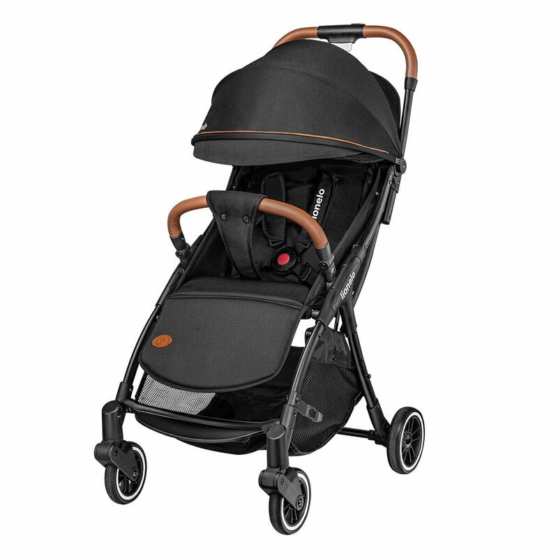 Lionelo - Carucior sport Julie One, De la nastere, Cu accesorii, Cadru din aluminiu, 0-22 kg, Negru image 16