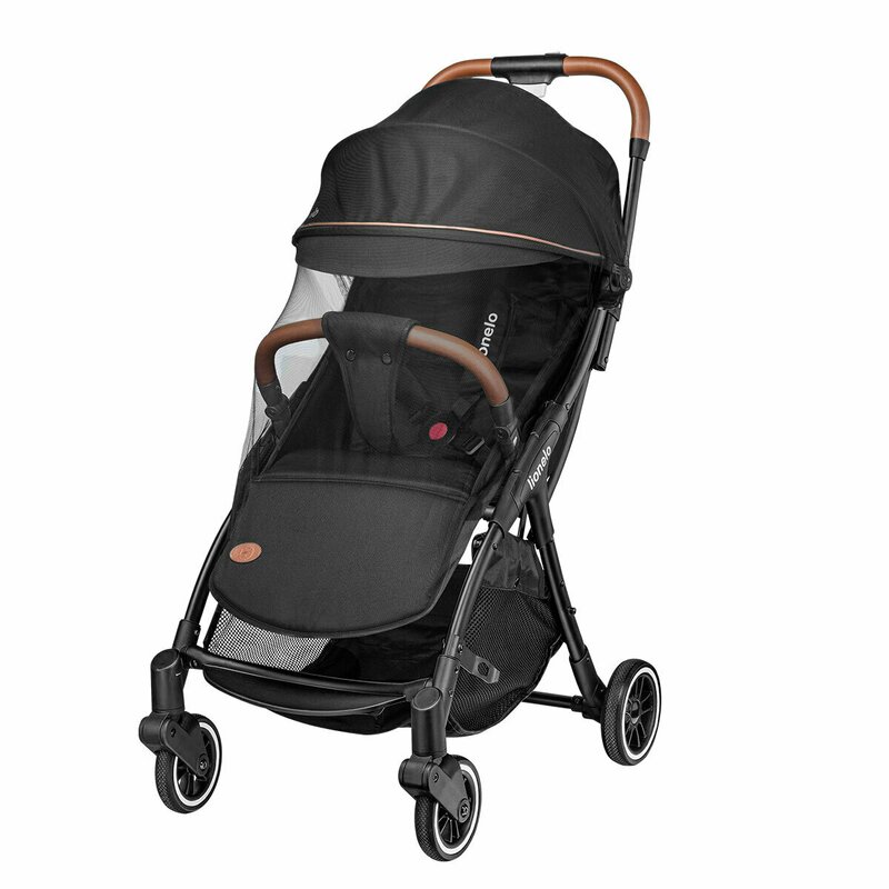 Lionelo - Carucior sport Julie One, De la nastere, Cu accesorii, Cadru din aluminiu, 0-22 kg, Negru image 20