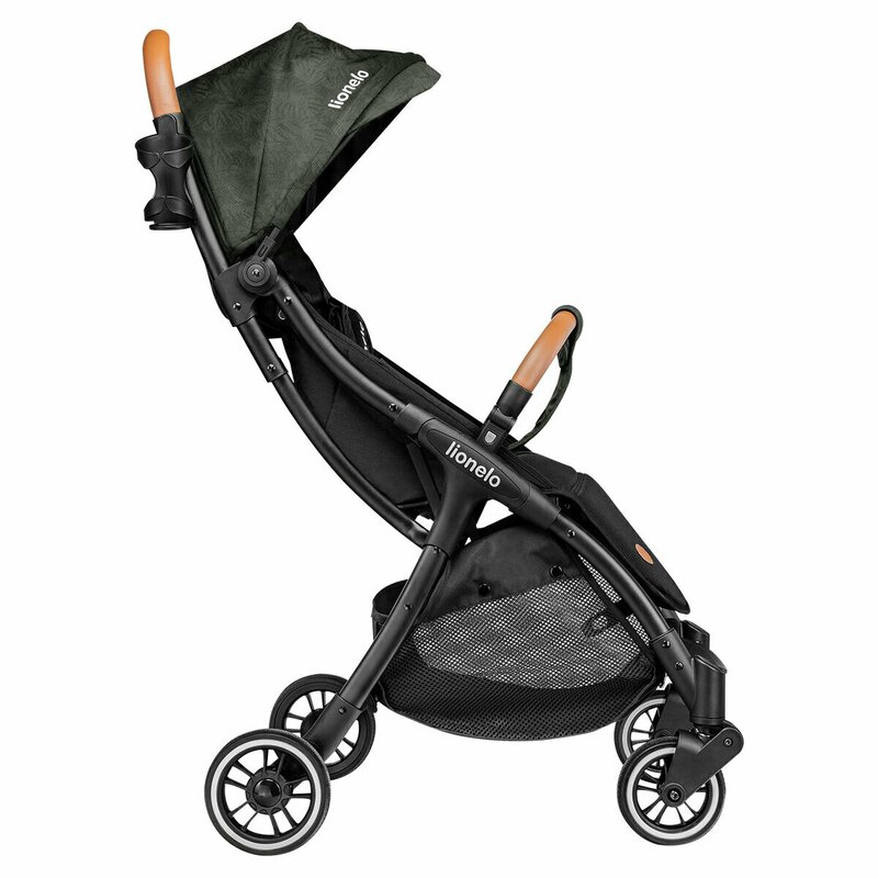 Lionelo - Carucior sport Julie One, De la nastere, Cu accesorii, Cadru din aluminiu, 0-22 kg, Verde Tropical image 8