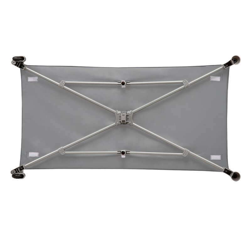 Lionelo - Patut pliant cu un nivel Stefi Concrete din Metal, Poliester, 120x60 cm, Gri image 9
