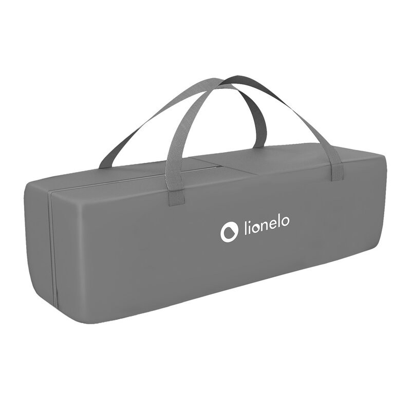 Lionelo - Patut pliant cu un nivel Stefi Concrete din Metal, Poliester, 120x60 cm, Gri image 11
