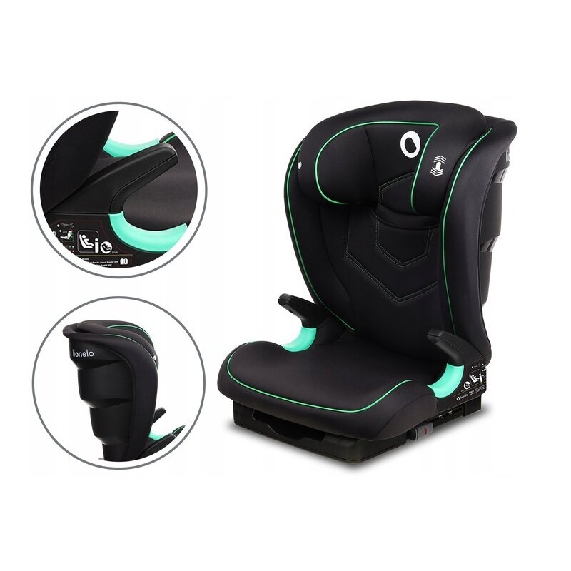 Lionelo - Scaun auto Neal Onix Spatar reglabil, Baza i-size, 15-36 Kg, cu Isofix, Negru image 5