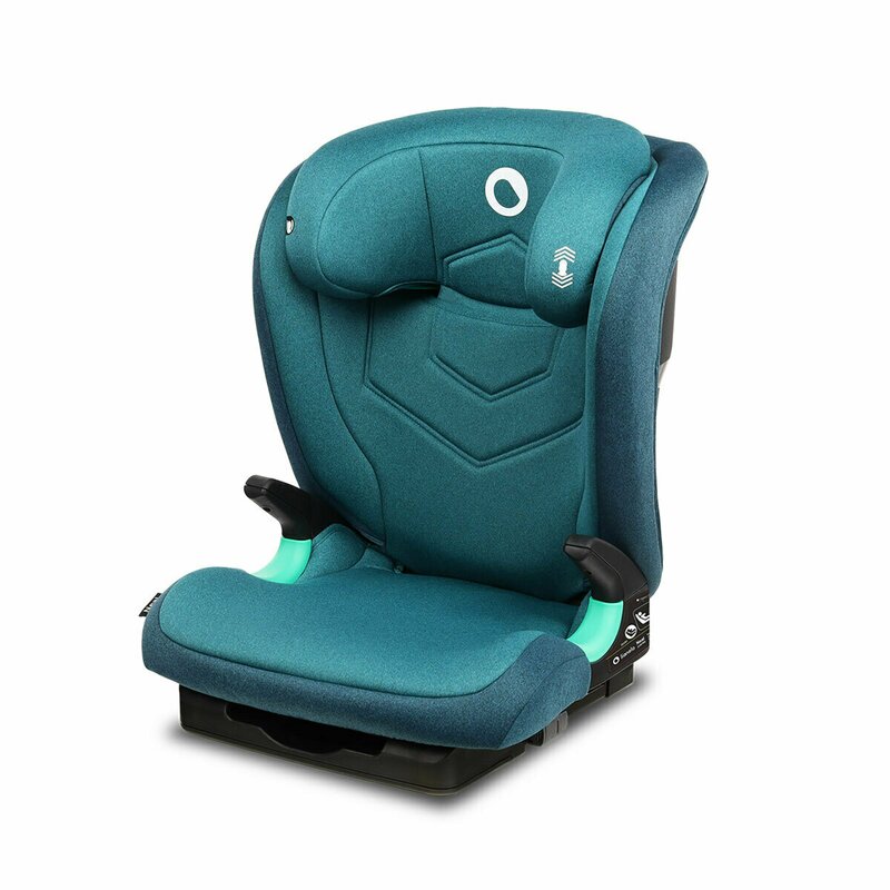 Lionelo - Scaun auto Neal Turquoise Spatar reglabil, Baza i-size, 15-36 Kg, cu Isofix, Verde