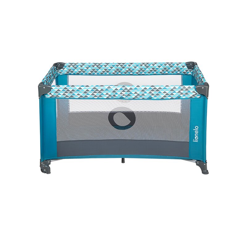 Lionelo - Patut pliant cu un nivel Stefi din Metal, Poliester, 120x60 cm, Turquoise image 3