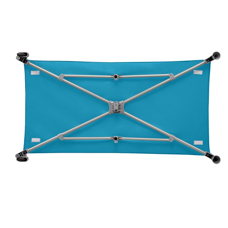 Lionelo - Patut pliant cu un nivel Stefi din Metal, Poliester, 120x60 cm, Turquoise image 9