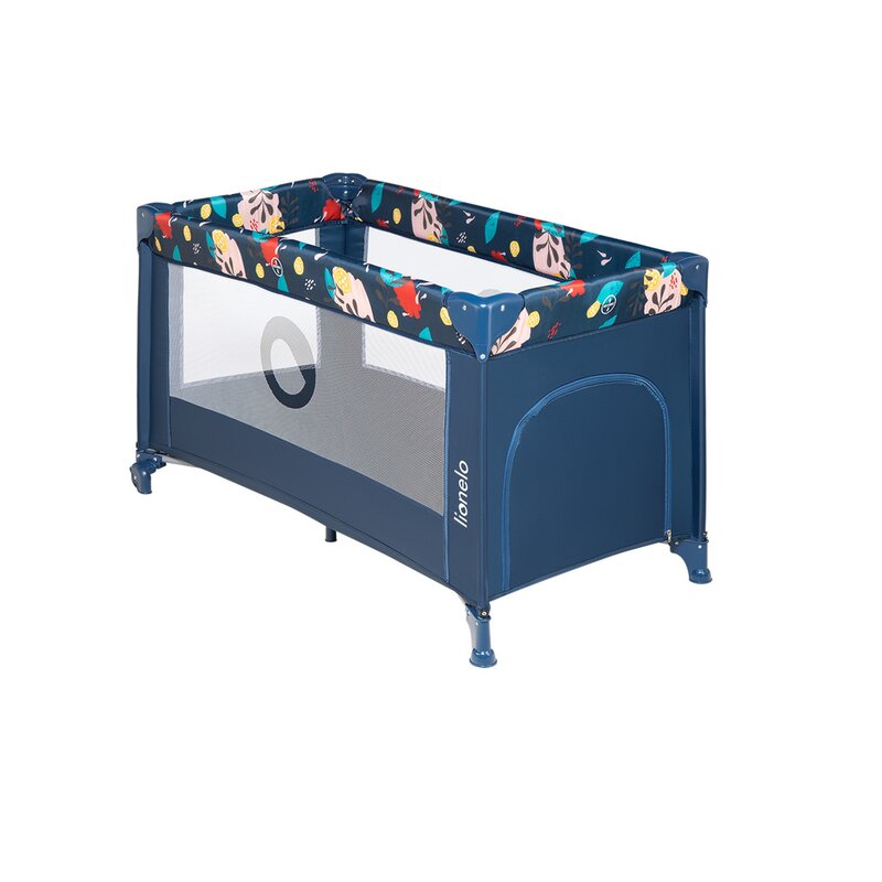 Lionelo - Patut pliant cu un nivel Stefi Navy din Metal, Poliester, 120x60 cm, Albastru image 7