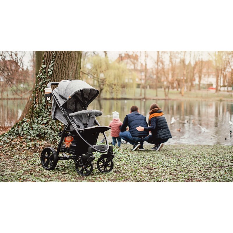 Lionelo - Carucior sport Annet Plus, De la nastere, Cu accesorii, 0- 22 Kg, Negru image 23