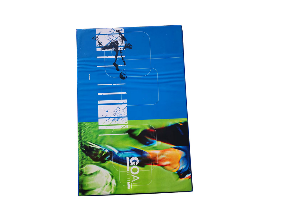 Protectie de birou PVC albastra DONAU 54,7x35,9 cm cu imprimeu fotbal image 1