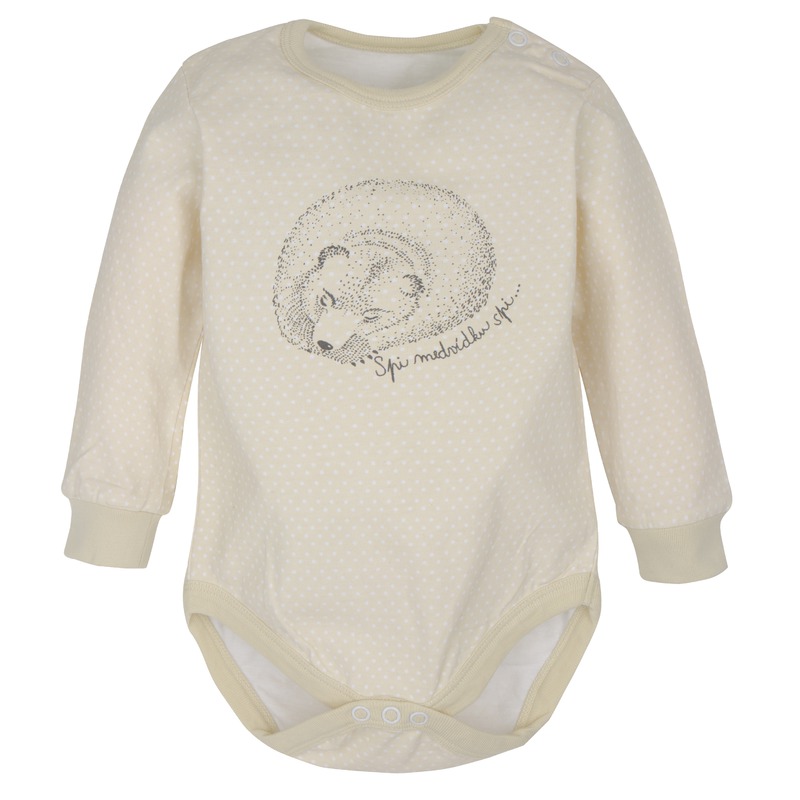 Gmini Body cu maneca lunga Crem- Ursul Somnoros 86